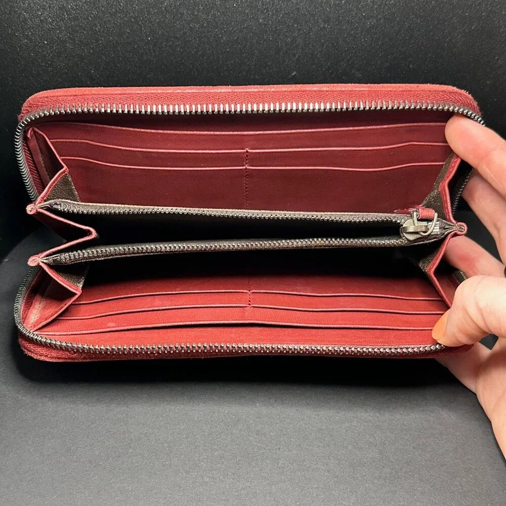 Bottega Veneta Intrecciato Leather Zip Around Wallet - GUC